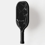 Zwart en zilver adermarmer pickleball paddle (Links)