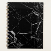 Zwart en zilver adermarmer planner (Voorkant)