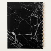Zwart en zilver adermarmer planner (Achterkant)