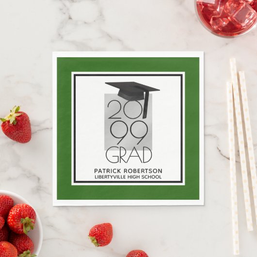 Zwart en zilver AFSTUDEERDER | Editable Green | AF Servet (Insitu)