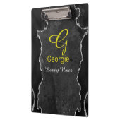 Zwart en zilver Agate-klembord Klembord (Links)