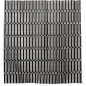 Zwart en Zilver Art Deco Douchegordijn (Voorkant)