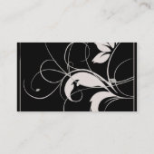 Zwart en Zilver bladeren herfst bruiloft plaats ka Plaatskaartje (Achterkant)