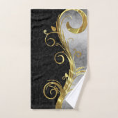 Zwart en zilver Damask Bad Handdoek (Handdoek)