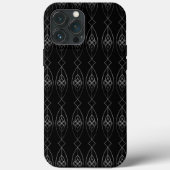 Zwart en zilver deco Case-Mate iPhone case (Achterkant)
