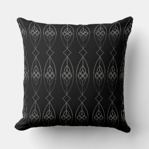 Zwart en zilver deco kussen