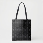 Zwart en zilver deco tote bag (Voorkant)