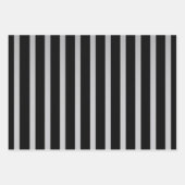 Zwart en zilver diagonaal strepenpatroon inpakpapier vel (Voorkant 2)