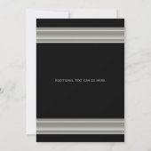 Zwart en Zilver Elegante Party Event Uitnodiging (Achterkant)