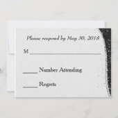 Zwart en zilver gay trouw uitnodiging RSVP (Achterkant)