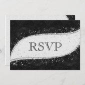 Zwart en zilver gay trouw uitnodiging RSVP (Voorkant / Achterkant)