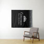 Zwart en zilver glitter |Achtergrond van de Quince Wandkleed (In Situ (horizontaal))