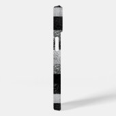 Zwart en zilver Glitter Case-Mate iPhone Case (Achterkant / Rechts)