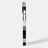 Zwart en zilver Glitter Case-Mate iPhone Case (Achterkant / Links)