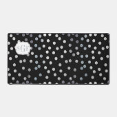 Zwart en Zilver Glitter Dot Patterned Bureaumat (Voorkant)