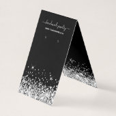 Zwart en zilver Glitter-draagbeeldscherm Kaart (Voorkant)