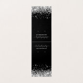 Zwart en zilver Glitter-draagbeeldscherm Kaart (Buitenkant ongevouwen)