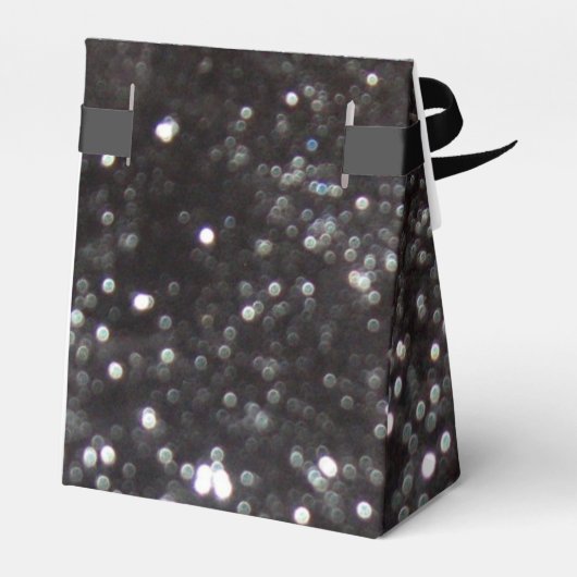 Zwart en Zilver Glitter Favor Box Bedankdoosjes (Achterkant)