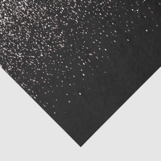 Zwart en zilver Glitter Tissuepapier (Detail)
