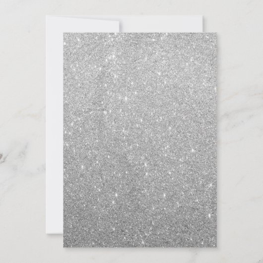 Zwart en Zilver Glitter Verrassing 30e Verjaardag Kaart (Achterkant)