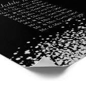 Zwart en zilver grijs - 16 zitplaatsen poster (Hoek)