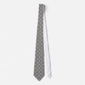 Zwart en zilver grijs Classy Pattern Stropdas (Voorkant)