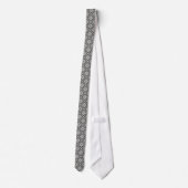 Zwart en zilver grijs Classy Pattern Stropdas (Achterkant)