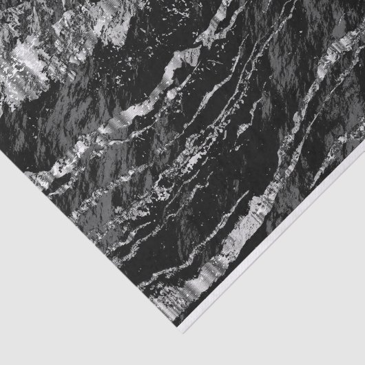 Zwart en zilver grijs ontwerp tissuepapier (Detail)