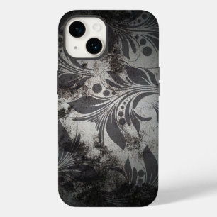 Zwart en zilver Grunge ontwerp Case-Mate iPhone 14 Hoesje