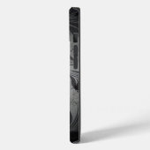 Zwart en zilver Grunge ontwerp Case-Mate iPhone Case (Achterkant / Links)