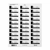 Zwart en Zilver Hoge Hiel Schoen Adres Etiket (Full Sheet)