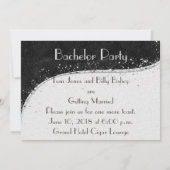 Zwart en zilver homoseksuele vrijgezellenfeest uit kaart (Achterkant)