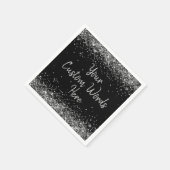 Zwart en Zilver Huwelijksjubileum Feest Verjaardag Servet (Hoek)