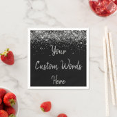 Zwart en Zilver Jubileum Feest Verjaardagsfeest Servet (Insitu)