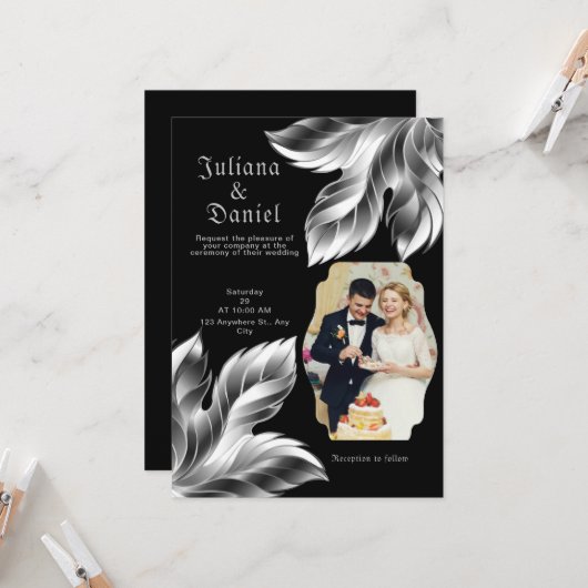 ZWART EN ZILVER KAART (Voorkant / Achterkant in situ)