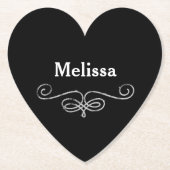 zwart en zilver kartonnen onderzetters (Voorkant)