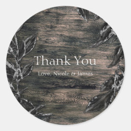 Zwart en zilver laat donkerder genieten ronde sticker