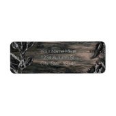 Zwart en zilver laat donkere uitnodiging etiket (Voorkant)