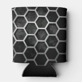 Zwart en zilver metaal Afbeelding Aangepaste naam Blikjeskoeler (Achterkant)