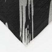 Zwart en Zilver Metallic Abstract Fleece Deken (Hoek)