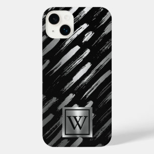 Zwart en Zilver Metallic Abstract