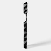 Zwart en Zilver Metallic Abstract iPhone Hoesje (Rechterkant)