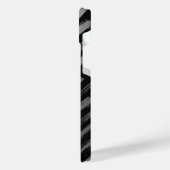 Zwart en Zilver Metallic Abstract iPhone Hoesje (Linkerkant)