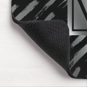 Zwart en Zilver Metallic Abstract Muismat (Hoek)