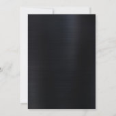 Zwart en zilver metallic glinsterende afstuderen kaart (Achterkant)