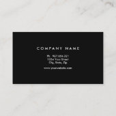 Zwart en zilver Metallic look, tweeslachtig Visitekaartje (Achterkant)