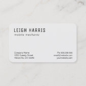 Zwart en Zilver Metallic Sports Car Outline Auto Visitekaartje (Achterkant)