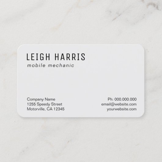 Zwart en Zilver Metallic Sports Car Outline Auto Visitekaartje (Achterkant)