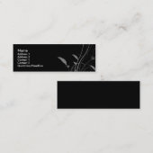 Zwart en zilver mini visitekaartje (Voorkant / Achterkant)