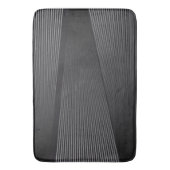 Zwart en zilver modern abstract badmat (Voorkant Verticaal)